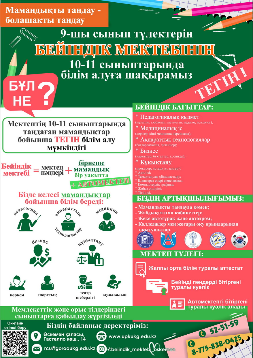Приглашение в профильную школу